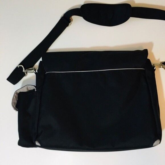 JJB Front Flap Fabric Messenger Bag in Black - Picture 4 of 9
